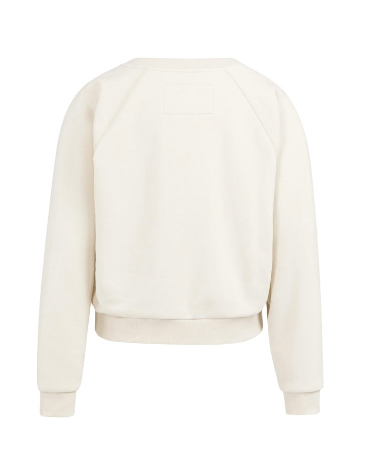 Yaya Sweater V-hals Ecru - Peet kleding