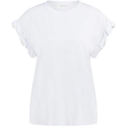 Yaya T-Shirt Rolled Sleeves Pure White - Peet kleding