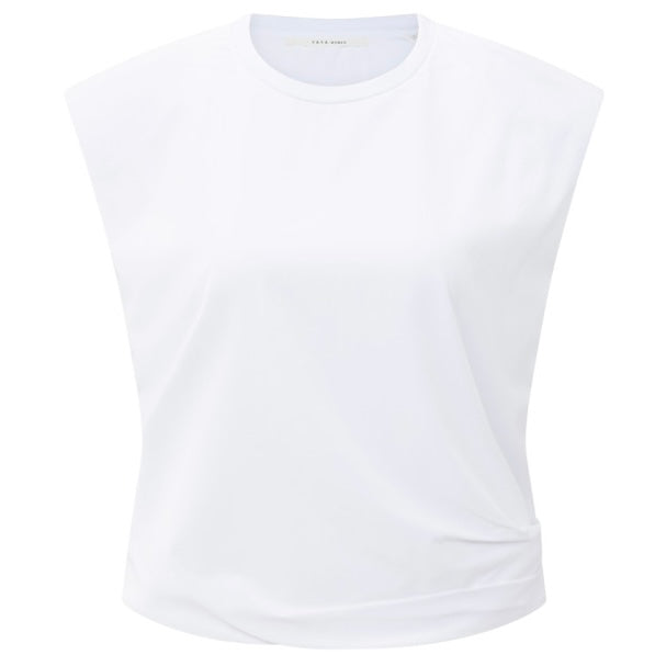Yaya Mouwloze Top Wit - Peet kleding