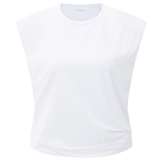 Yaya Mouwloze Top Wit - Peet kleding