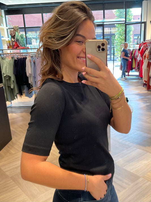 With Black Shirt Lulu Zwart - Peet kleding