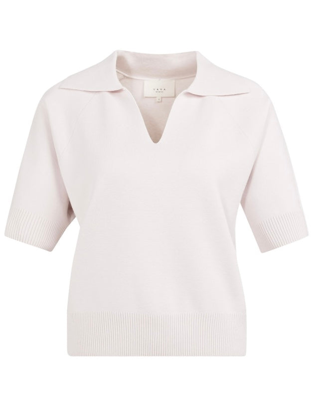 Yaya Trui Korte Mouw Zacht Lila - Peet kleding