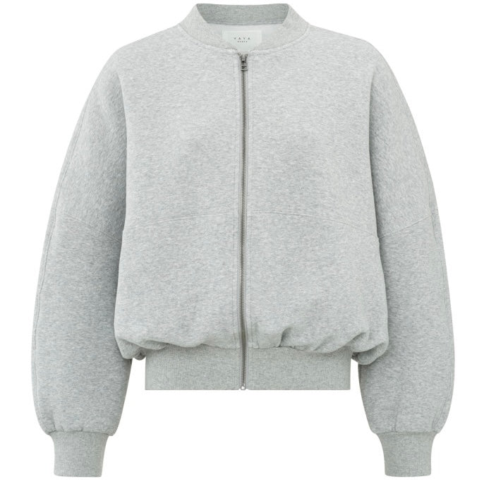 Yaya Bomber Jack Grey Melange - Peet kleding