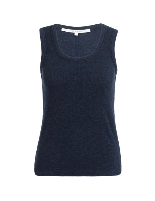 Yaya Singlet Rib Navy - Peet kleding