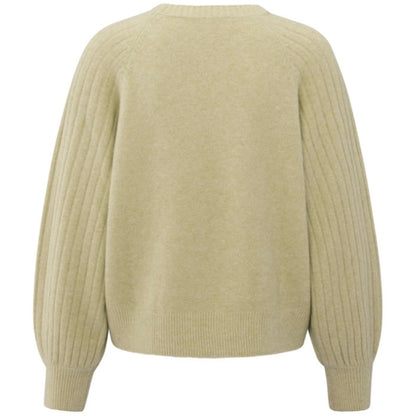 Yaya Rib Sweater Olijf - Peet kleding