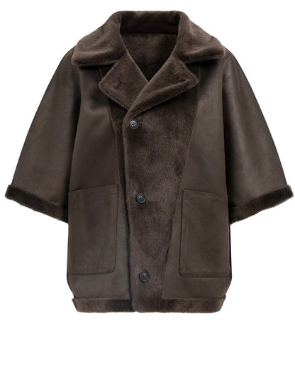 Yaya Faux Jas Reversible Delicio Brown - Peet kleding