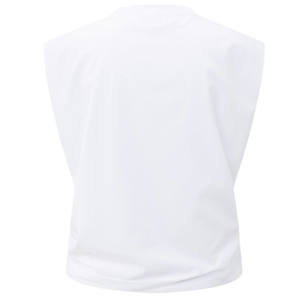 Yaya Mouwloze Top Wit - Peet kleding