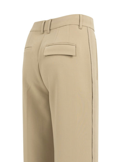 Yaya Wijde Pantalon Khaki - Peet kleding