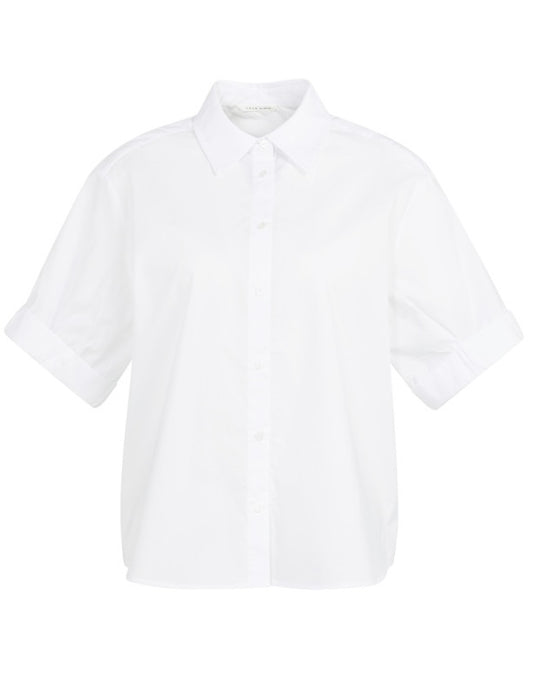 Yaya Blouse Korte Mouw Wit - Peet kleding