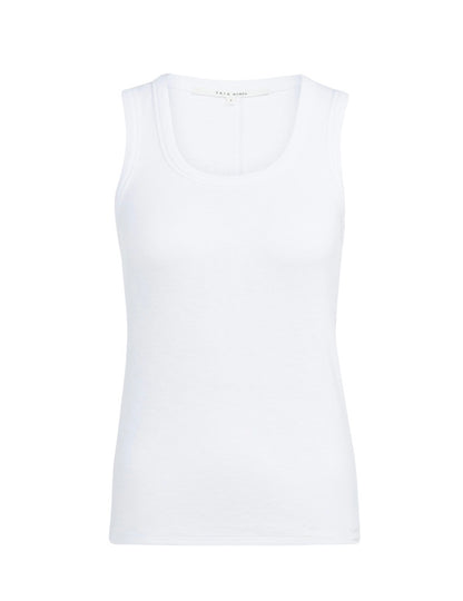 Yaya Singlet Rib Wit - Peet kleding