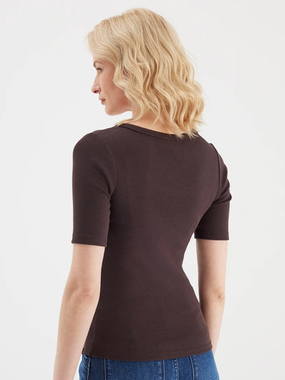 COJ Tee Alina Chocolate Plum