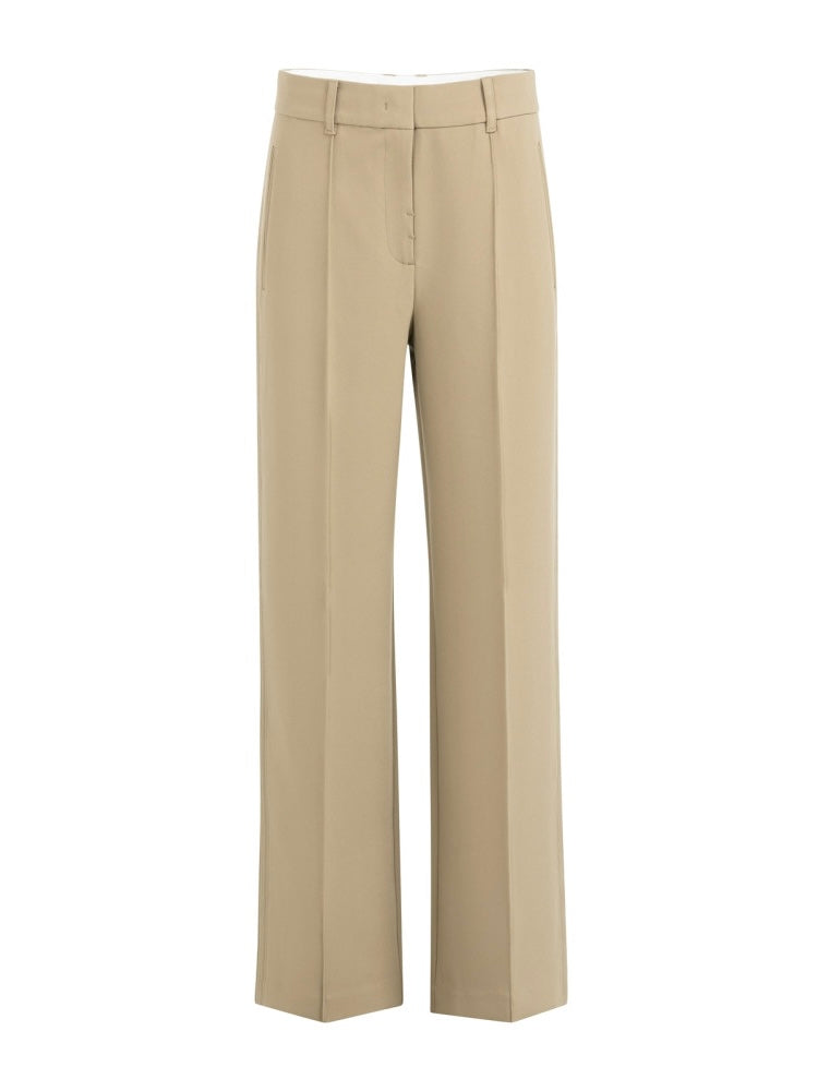 Yaya Wijde Pantalon Khaki - Peet kleding
