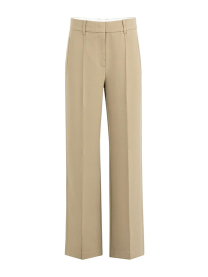 Yaya Wijde Pantalon Khaki - Peet kleding