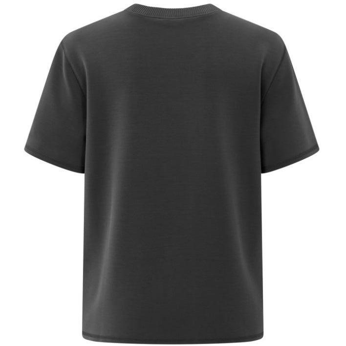 Yaya T-Shirt Blush Oyster Black - Peet kleding