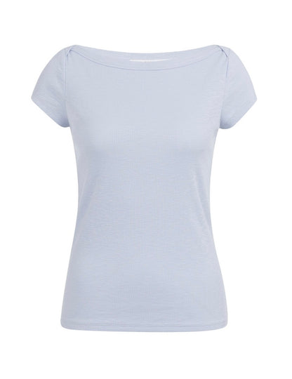 Yaya T-Shirt Rib Lichtblauw - Peet kleding