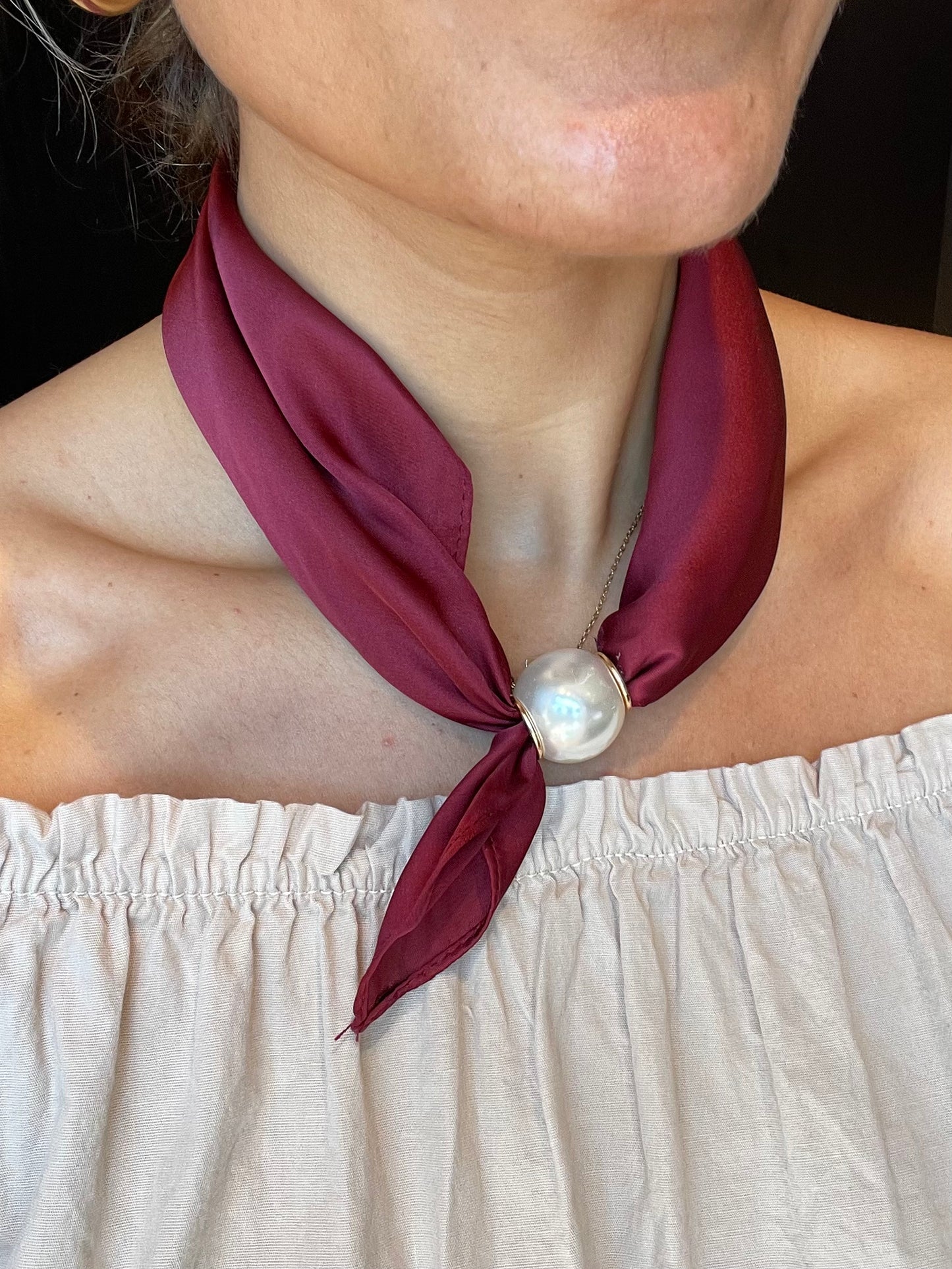 Sjaal Pearl Bordeaux