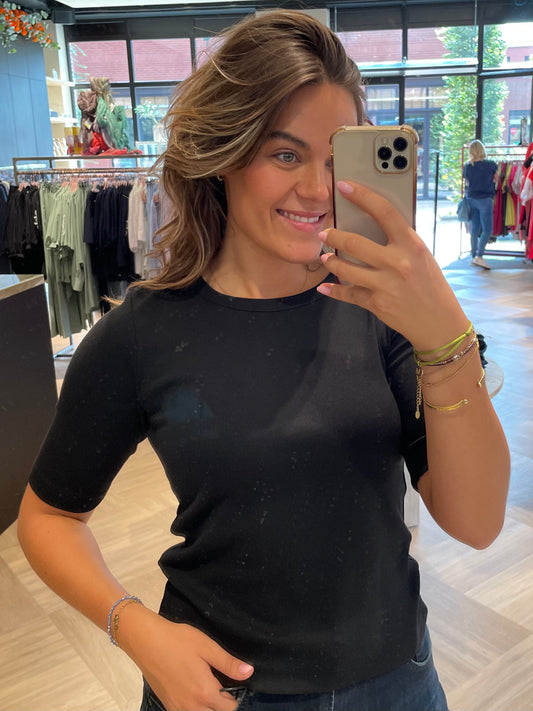 With Black Shirt Lulu Zwart - Peet kleding