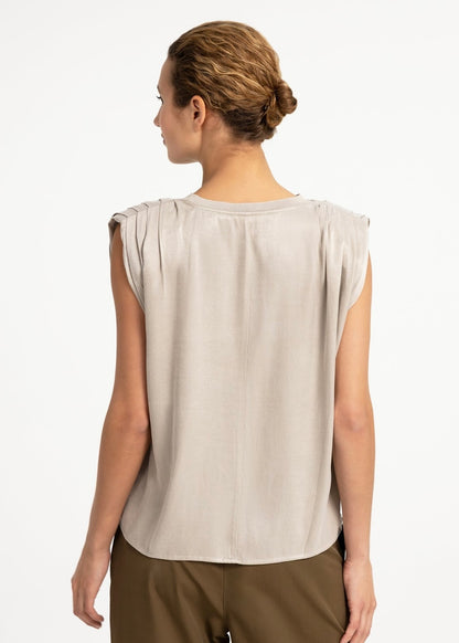 Yaya Top Silk Cashmere Grey - Peet kleding