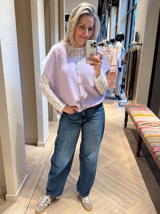 Gilet Nima Alpaca Lila - Peet kleding