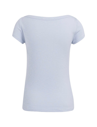 Yaya T-Shirt Rib Lichtblauw - Peet kleding