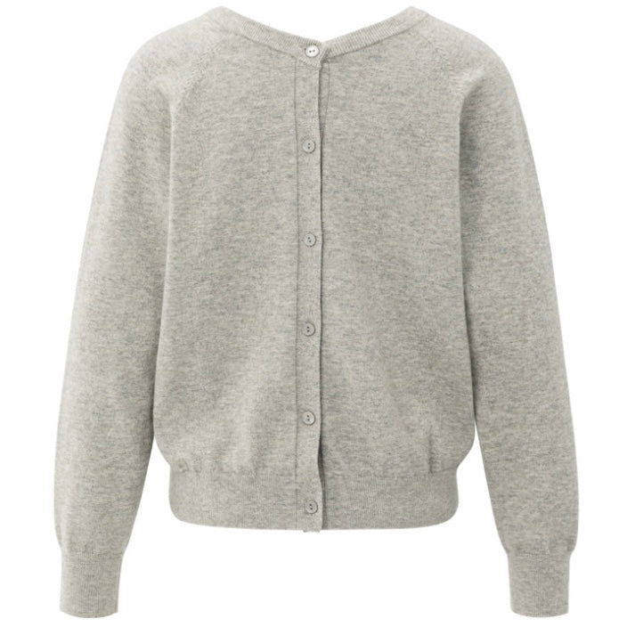 Yaya V-Hals Knopen Trui Grijs - Peet kleding