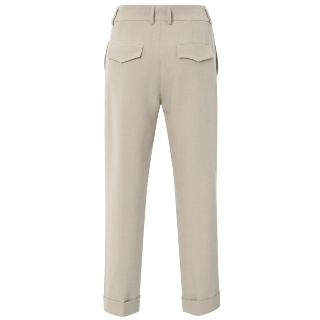 Yaya High Waist Broek Sand - Peet kleding