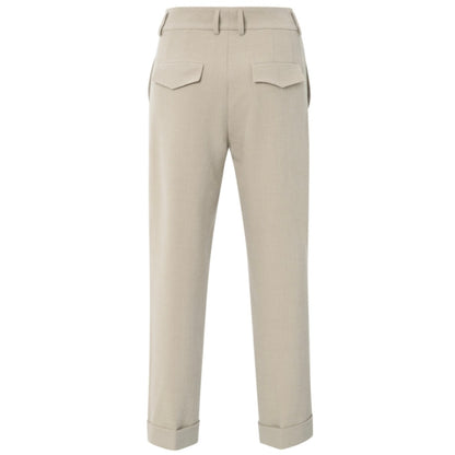 Yaya High Waist Broek Sand - Peet kleding