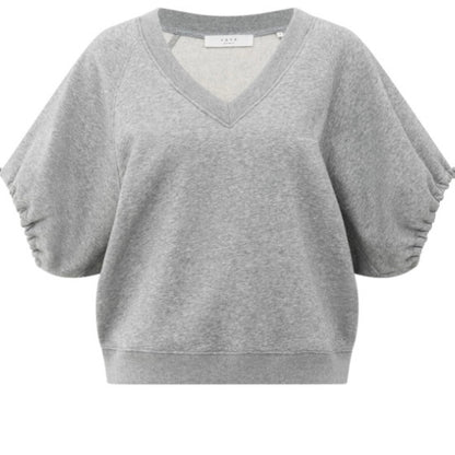 Yaya Sweatshirt V-hals Grijs - Peet kleding