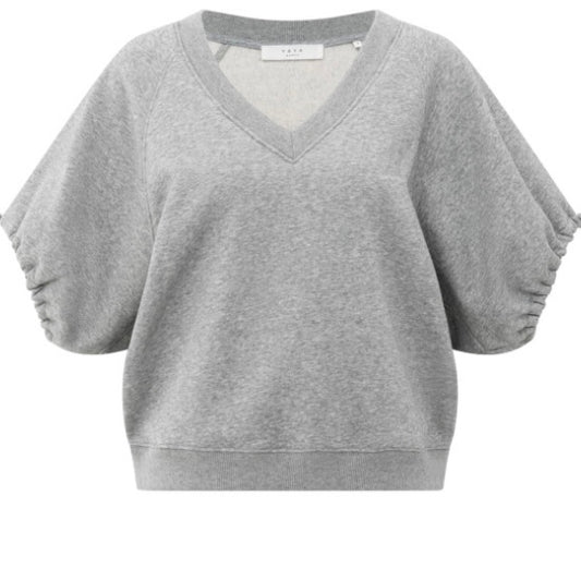 Yaya Sweatshirt V-hals Grijs - Peet kleding