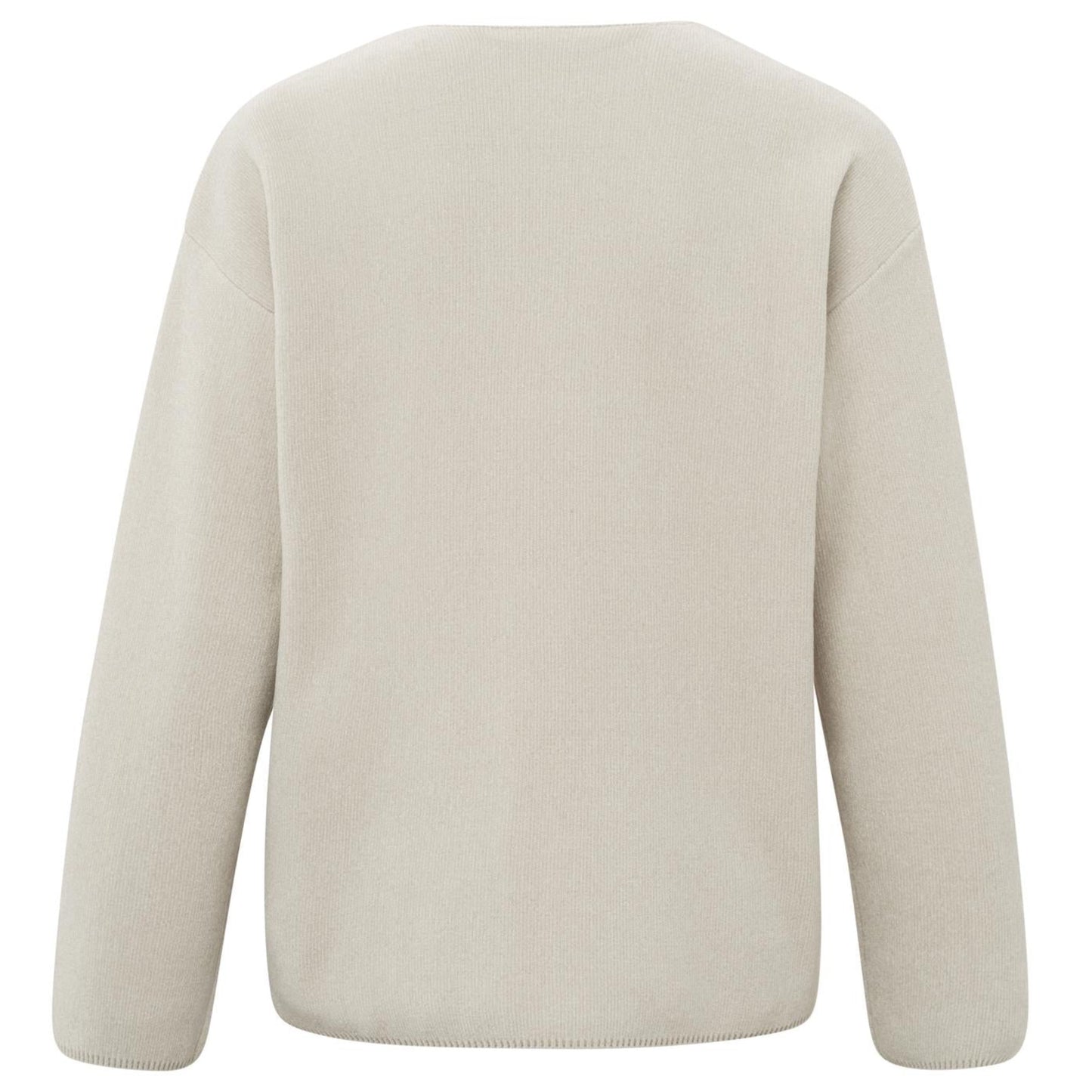 Yaya Chenille V-Neck Sweater Beige - Peet kleding