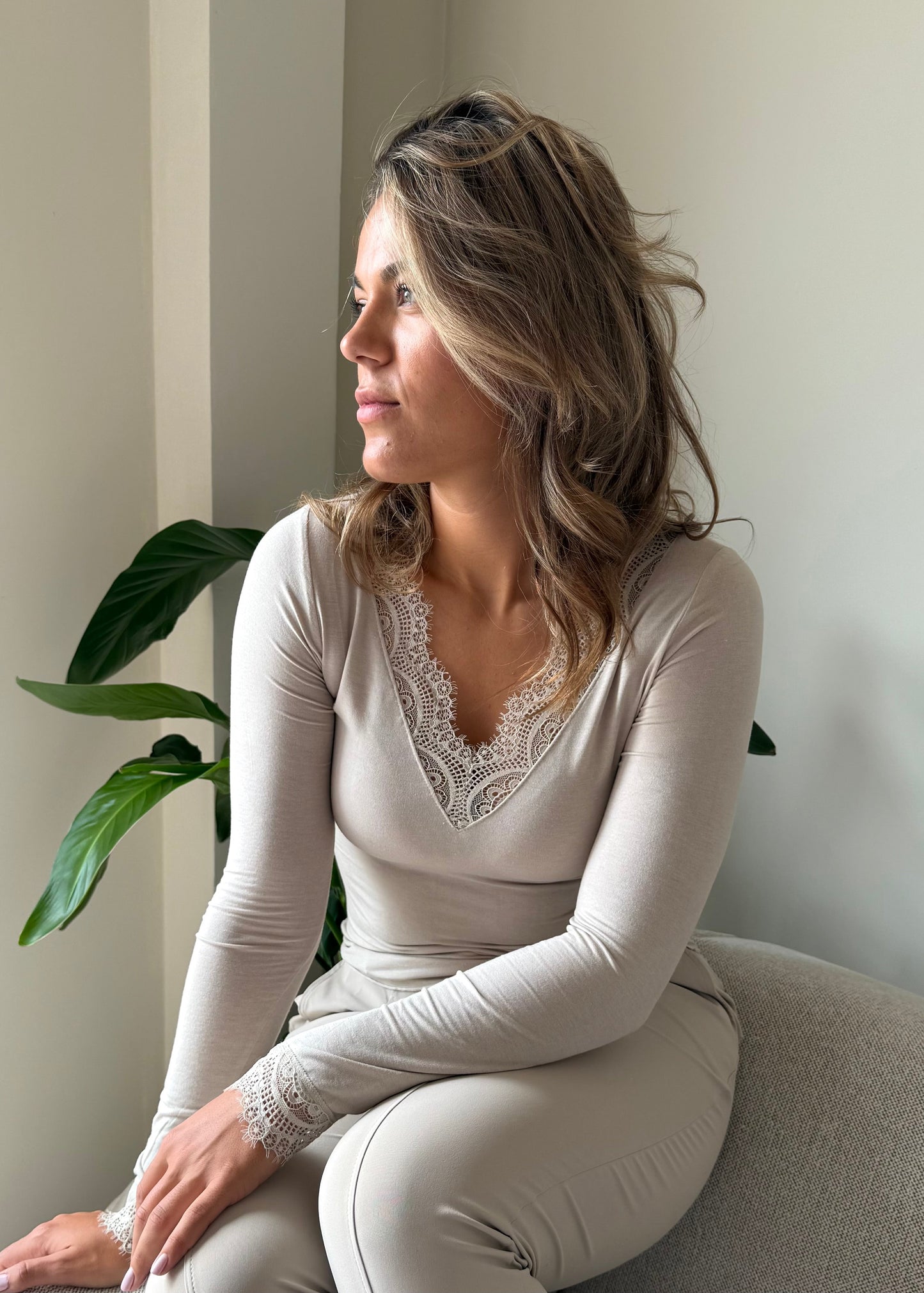 Cashmere Top Lou Lou Beige - 9003 - Peet kleding