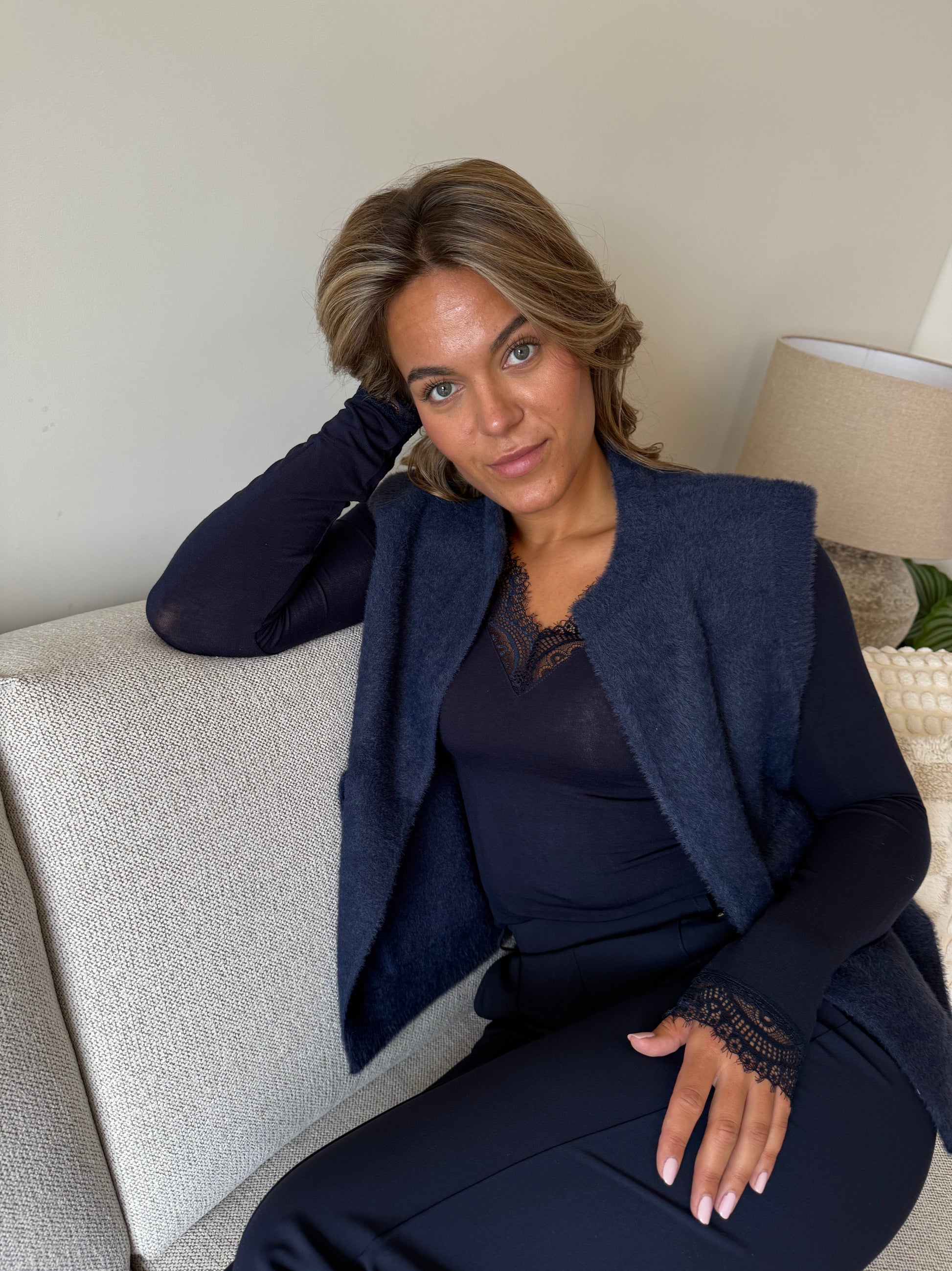 Cashmere Top Lou Lou Navy - 9003 - Peet kleding