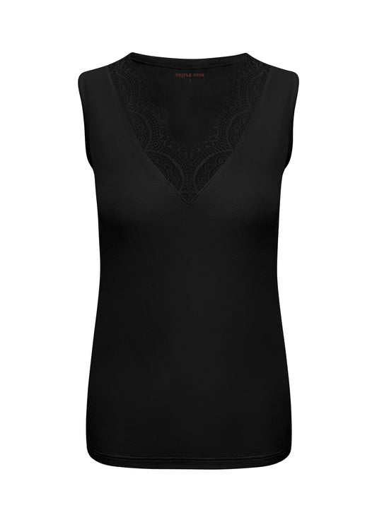 Triple Nine - Cashmere Top Sisi Zwart - 9005 - Peet kleding