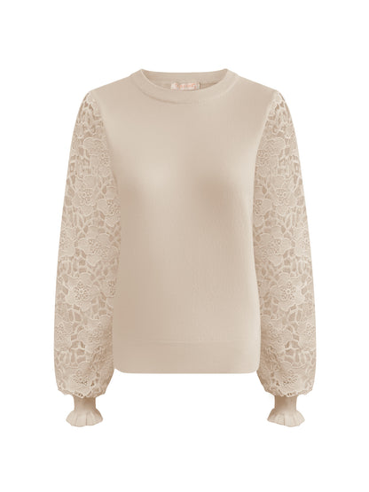 Triple Nine - Trui Louise Beige - 9006 - Peet kleding