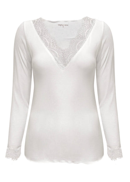 Triple Nine - Cashmere Top Lou Lou Creme - 9003 - Peet kleding