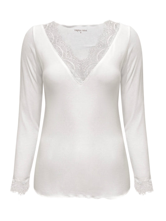 Triple Nine - Cashmere Top Lou Lou Creme - 9003 - Peet kleding