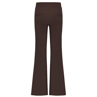 Triple Nine - Travel Broek Fleur Donkerbruin - 2301 - Peet kleding
