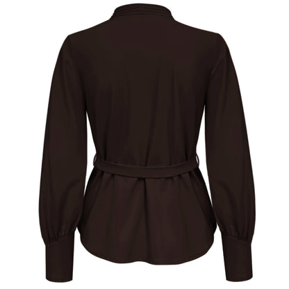 Triple Nine - Travel Blouse Megan Donkerbruin - 5926 - Peet kleding