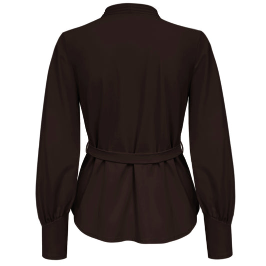 Triple Nine - Travel Blouse Megan Donkerbruin - 5926 - Peet kleding