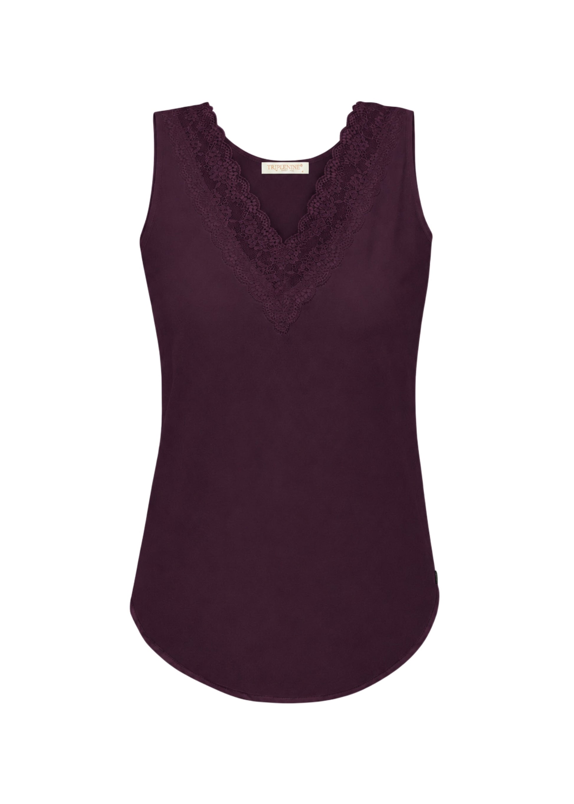Triple Nine - Travel Top Marly Aubergine - 6913 - Peet kleding