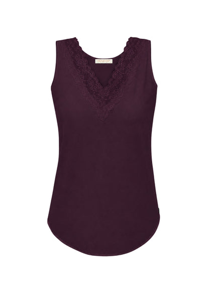 Triple Nine - Travel Top Marly Aubergine - 6913 - Peet kleding
