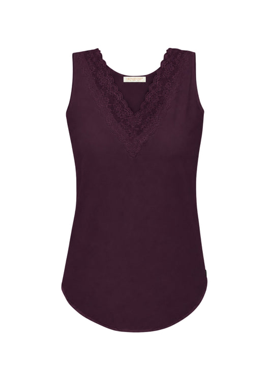 Triple Nine - Travel Top Marly Aubergine - 6913 - Peet kleding