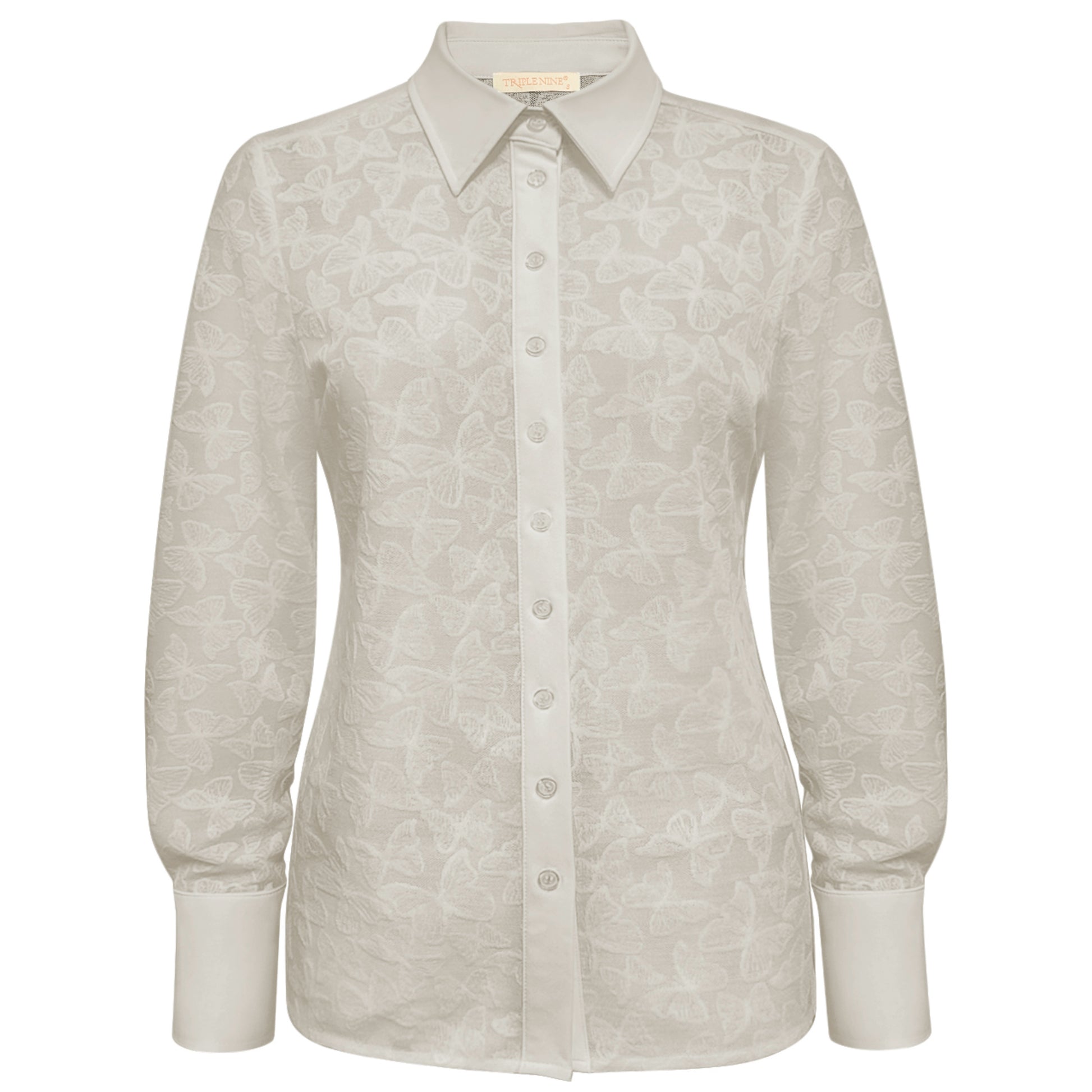 Triple Nine - Travel Blouse Butterfly Beige - 5920 - Peet kleding