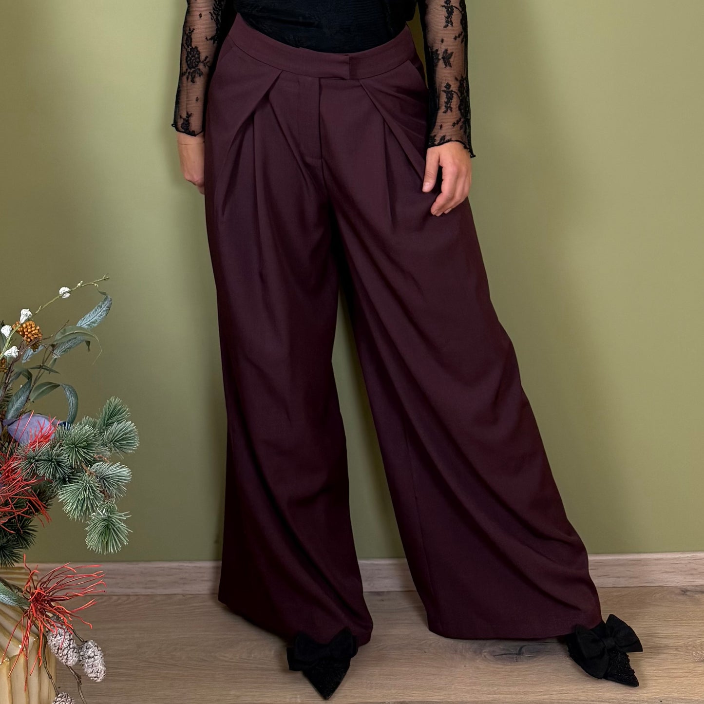 Ambika Wide Leg Aubergine - Peet kleding