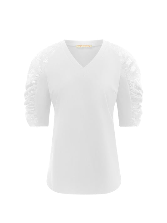 Triple Nine Travel Top Ruth Wit - 6949 - Peet kleding