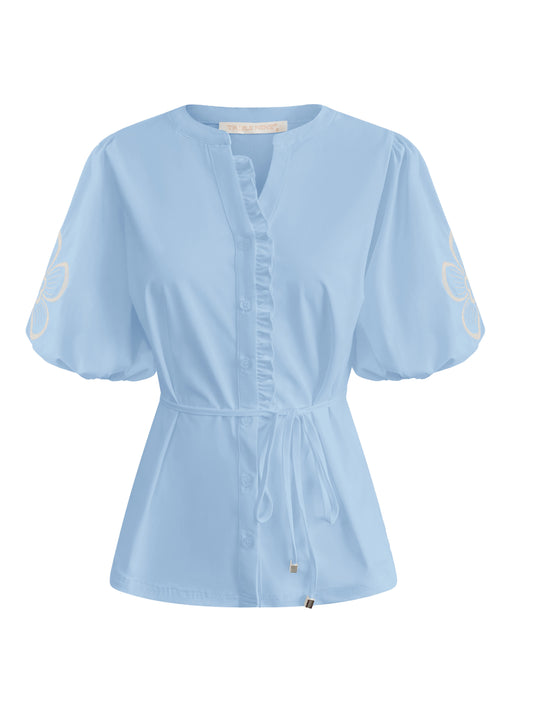 Triple Nine Travel Blouse Yana Lichtblauw - 5943 - Peet kleding