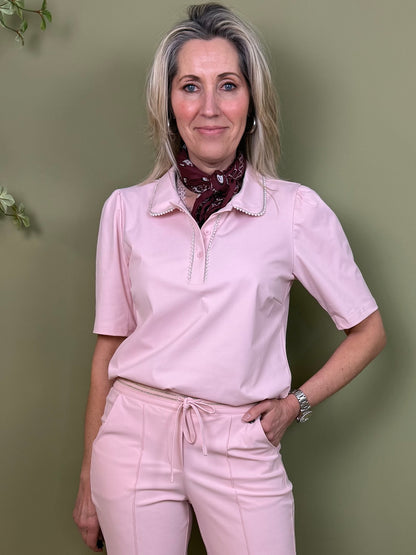 Triple Nine Travel Top Cherie Poederroze - 6941 - Peet kleding