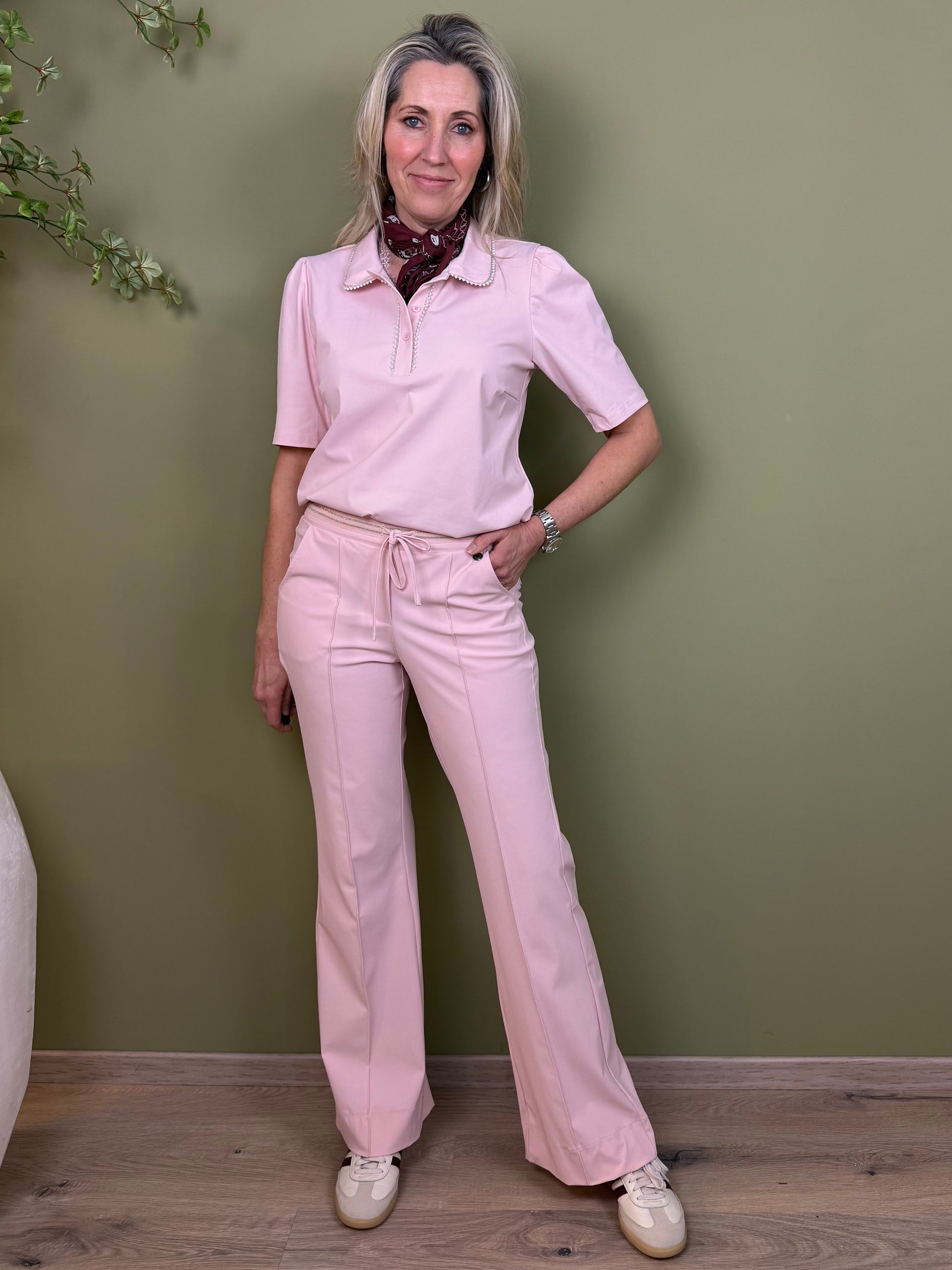 Triple Nine Travel Top Cherie Poederroze - 6941 - Peet kleding