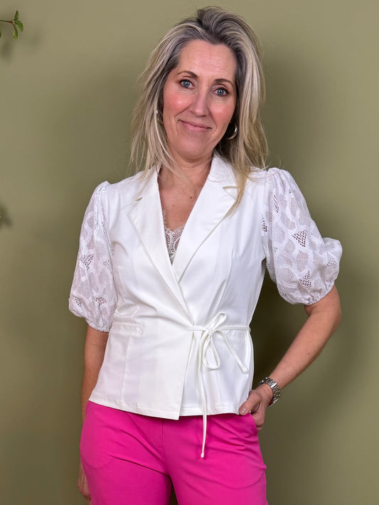 Triple Nine Travel Blazer Luay Wit - 3909 - Peet kleding