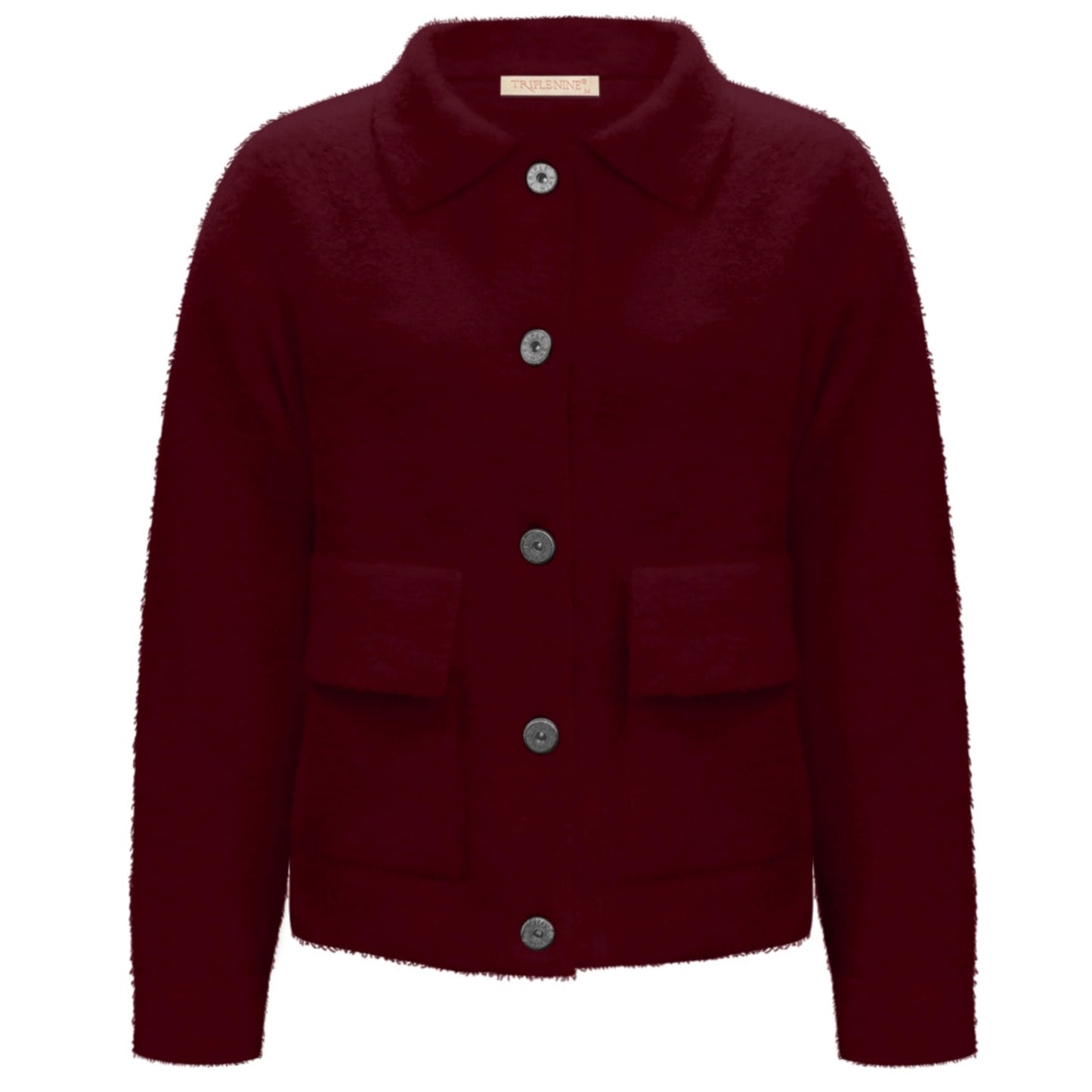 Triple Nine - Fluffy Vest Benchi Bordeaux - 9002 - Peet kleding